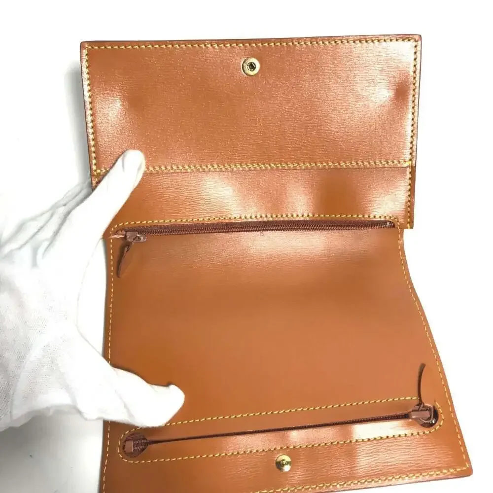 LOUIS VUITTON Authentic Brown Leather Pouch